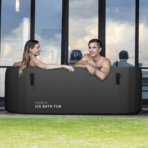 Baignoire <span class=keywords><strong>Spa</strong></span> <span class=keywords><strong>Gonflable</strong></span> Ovale de Luxe pour Sports et Réadaptation en Extérieur, Design Moderne Contrôlé, pour Bains de Glace et Jacuzzis - Product Image 2