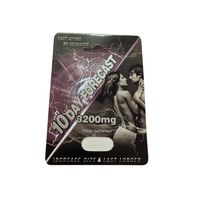 Usine One Stop Solution Hommes Mâle Amélioration Rhino Papier Carte Bouteille Autocollant Blister 10 JOURS Pilules Boîte De Papier Emballage