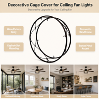 Guanghua – Cache-cage décoratif sur mesure pour ventilateurs de plafond, en métal épais, traitement de surface antirouille