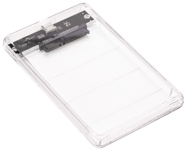 Type C 3.0 2.0 2.5'' Hard Drive Enclosure Transparent HDD Box USB3.1 SSD SATA Case Portable Hardisk With USB C Cable Hard Disk