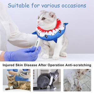 Collar de Recuperación Ajustable con Diseño Nuevo V285, Lindo Collar de Felpa con Forma de Donut para Mascotas, Collar Suave para Gatos y Perros Pequeños - Product Image 3