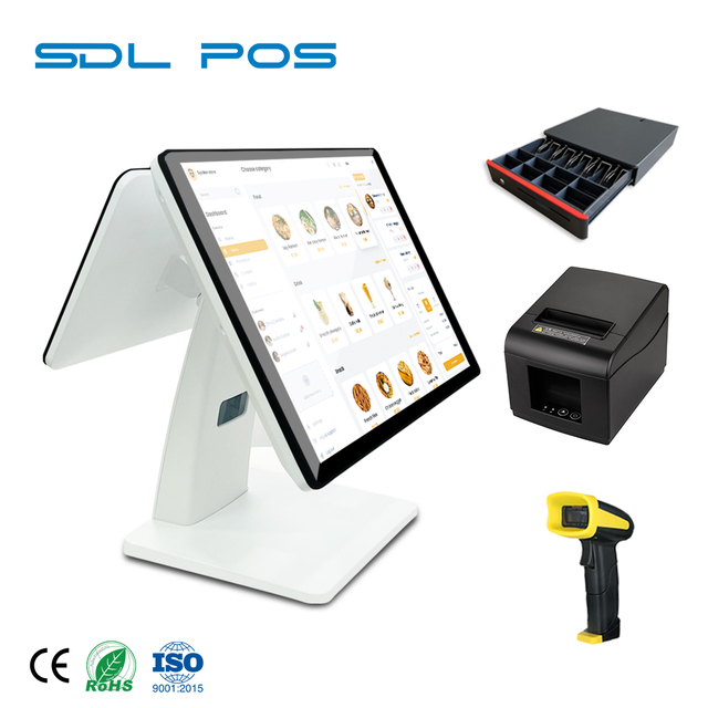 15.6\" Main Display Complete Dual Screen Cash Register POS Solution with Choice of Secondary Screen