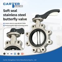 Válvula de Mariposa de Acero Inoxidable SS316 con Sello Suave, Brida RF, Manual/Eléctrica, Exd IP65, Sellado Central EPDM, para Químicos y Agua, PN16