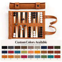 Faltbares Backgammon-Set mit Eigenem Logo Tragbares Reise-Brettspiel Lasergravur Blanko-Geschenk OEM Großhandel Wiederverkauf