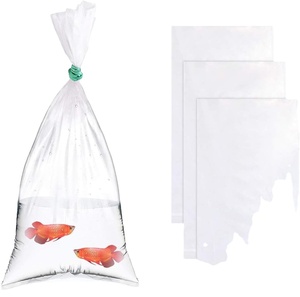 Sac à soufflets latéraux en PE thermoscellable, recyclable, personnalisable, imprimé offset, pour le transport de poissons vivants, usage industriel et expédition d'aquariums - Product Image 1