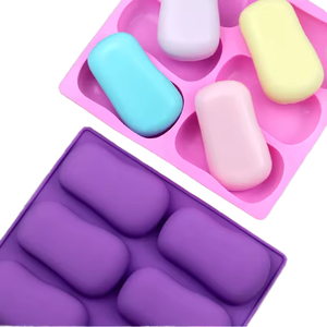 Six Cavity Ellipse Shape Silicone Soap Mold for Resin Candle and Ice <b>Cream</b> Crafting - Product Image 4