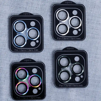 Fácil Instalación, Cristal Templado 9H con Pegamento Completo 3D de Grado AAA, Película Protectora para Lente de Cámara para 15 Pro Max 14 13 Pro 12