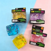 Jouets en cube souple à motif de tranches de fruits, OEM/ODM, pour le massage sensoriel, jouet anti-stress coloré à rebond lent, en gros