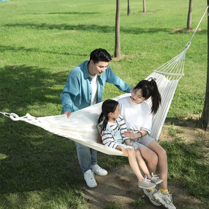 Wholesale Camping Hammock Thickened Fabric Canvas Single Hammocks Travel Swing Chair Hanging <b>Bed</b> Double <b>Outdoor</b> with Bag - Product Image 2