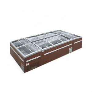 Supermercado <span class=keywords><strong>de</strong></span> cubierta <span class=keywords><strong>de</strong></span> <span class=keywords><strong>vidrio</strong></span> <span class=keywords><strong>Horizontal</strong></span> isla congelador escaparate con alto rendimiento - Product Image 6