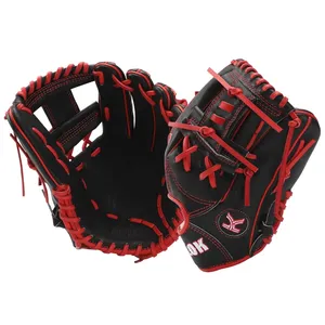 Sarung tangan Baseball kulit Ninja, sarung tangan Baseball kustom, sarung tangan kulit Steerhide, dapat disesuaikan, sarung tangan kulit pria, CN;FUJ i-web