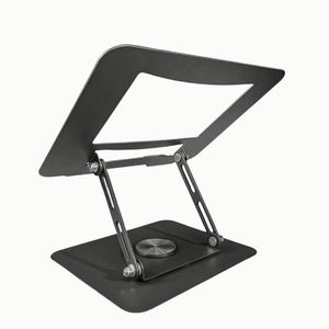 Support pour ordinateur portable pliable de haute qualité, réglable en hauteur, portable, multifonctionnel, durable, rotatif à 360 degrés, support universel en métal - Product Image 2