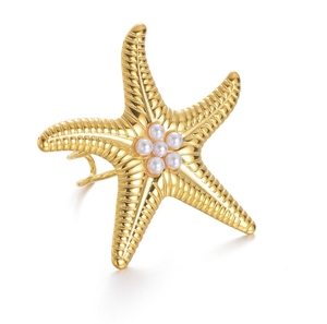 Bague ouverte <span class=keywords><strong>vintage</strong></span> en acier inoxydable non terni bagues en or pour femme en or véritable 18 carats - Product Image 2