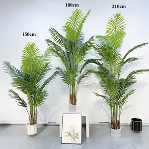 Vente en gros 60-300cm Simulation Bonsaï Arbre Plastique Artificielle Areca Palmier Bonsaï Plante Arbres