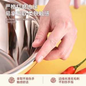 Bol mélangeur en acier inoxydable Xinrong avec passoire, bassin de cuisine multifonctionnel pour laver les légumes, le riz et pétrir la pâte - Product Image 4