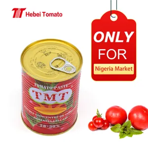 Pasta Tomat Kalengan 210G Saus Kaleng Harga Rendah Pemasok Cina 210G Pasta Tomat Mudah Dibuka untuk Pasar Afrika Barat