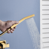 Système de douche à effet pluie sur mesure certifié CE, fabrication OEM/ODM, avec noyau en laiton et support pour douchette à main, vente en gros sous marque privée
