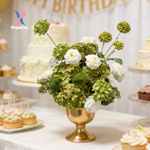 Sphère florale artificielle luxueuse verte et blanche, centre de table de mariage et décoration intérieure - Product Image 1