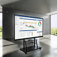Tableau numérique interactif IBoard 4K UHD tactile 20 points compatible Android et Windows pour l'éducation et les conférences