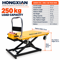 Chariot élévateur hydraulique électrique, plateforme de levage mini pour camionnette, chariot à plateforme électrique portable
