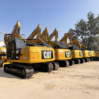 Excavatrice sur chenilles d'occasion CAT 320D, moteur d'origine 148 CV, stable, haute portée, chargement rapide, faible consommation de carburant, pour travaux de construction