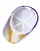 Casquette de camionneur à impression par sublimation et broderie en relief, ajustable avec fermeture snapback, pour hommes et femmes, idéale pour les sports d'équipe, activités de plein air et usage quotidien, taille unique.