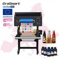 Impresora UV DTF EraSmart Rosa A3 de Doble Cabezal XP600, Envío desde EE. UU. con Impuestos Pagados, para Imprimir en Botellas, Carcasas de Teléfono y Adhesivos