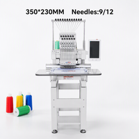 Machine à broder informatisée à tête unique REVHON, 1200 tr/min, 12 aiguilles, pour casquettes, t-shirts, pulls et produits en cuir