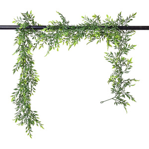 Enredaderas Artificiales de Nandina Nasuka de 100cm-200cm, Plástico Verde, Decoración para Bodas y Hogar en Exteriores - Product Image 3