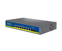 Switch PoE 8+2 10G Uplink 2.5G pour vidéo, routeur, dortoir, maison, usage commercial