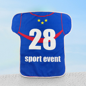 Jersey Shaped Sports <b>Towel</b> 43x45cm <b>Microfiber</b> Customizable For Sport Event Support - Product Image 1