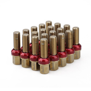 น็อตล้อเก็ตอิทอล สตีล 120 มม. สีแดงอะโนไดซ์ สำหรับอัพเกรดล้อ - Product Image 1