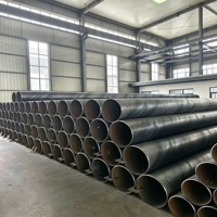 Tuyau en acier au carbone soudé en spirale de 273 mm API 5L ASTM A106 Q235, tube en fer noir de 6 m de long pour la transmission d'eau et la construction