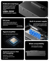 AG01 AG02 EGPU Dock, USB4 OCuLink Dual Ports, Daya 800W Terintegrasi