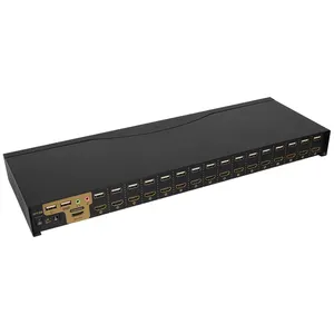 VCOM 전문 엔지니어링 레벨 16 포트 HDMI KVM 스위치 랙 마운트 용 4K USB HDMI KVM 박스