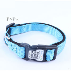 Collier de chien en nylon intelligent avec code QR réglable et imperméable pour la localisation des animaux de compagnie - Product Image 1
