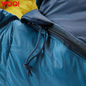 Sac de couchage Woqi Mummy rembourré de duvet pour temps froid, taille adulte, coupe-vent, bleu paon, longueur standard - Product Image 2