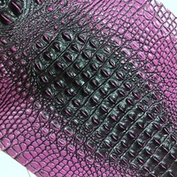 Cuir PVC gaufré crocodile bicolore marron imperméable pour sacs à main, meubles, golf et usage décoratif