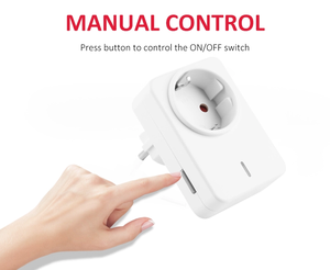 Enchufe Inteligente Wifi <span class=keywords><strong>de</strong></span> 10A, Enchufe Europeo, Compatible con Alexa y Google, Enchufe <span class=keywords><strong>de</strong></span> Viaje <span class=keywords><strong>de</strong></span> Plástico - Product Image 3