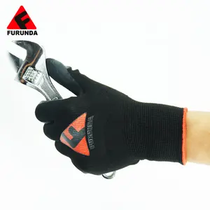 Nylon Knitted Sandy Nitrile Gloves Sandy Finished Nitrile Gloves Safety+ Work Gloves NBR