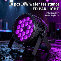 Projecteur LED Par QSE Lighting Slim 18*10W IP67 étanche RGBW Ra90 DMX512 pour extérieur, scène DJ, mariage et festivals