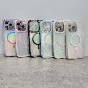 2025 từ trường hợp đ<span class=keywords><strong>i</strong></span>ện thoạ<span class=keywords><strong>i</strong></span> cho iPhone 16 Pro Max tấm Laser Kim Cương <span class=keywords><strong>Studded</strong></span> Acrylic trong suốt trường hợp vớ<span class=keywords><strong>i</strong></span> ống kính bảo vệ phim - Product Image 1