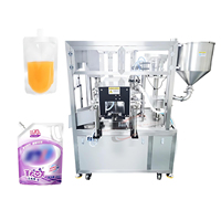 Machine de remplissage et de bouchage haute vitesse en acier inoxydable 304, avec double bec verseur, pour sachets souples de jus, sauces et lotions
