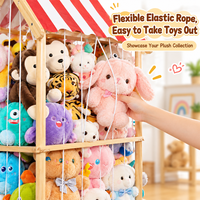 Étagère de rangement pour jouets en bambou moderne en forme de maison, étagères de rangement pour jouets d'enfants, supports de rangement, étagères pour la chambre des enfants