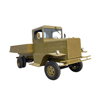 Véhicule de transport classique vintage électrique à 4 roues avec structure en acier et pneus tout-terrain pour tournage de films historiques sur le thème de la ville rétro - Product Image 1