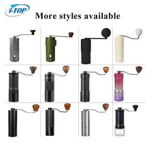 Gỗ xử lý màu xanh lá cây Máy xay cà phê nhỏ sang trọng Hướng dẫn sử dụng Burr cao cấp máy xay cà phê Hướng dẫn sử dụng với Silicone lưu trữ Bìa - Product Image 6