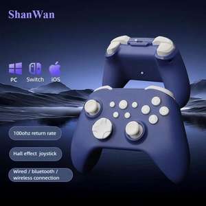 Manette de <span class=keywords><strong>jeu</strong></span> sans fil Shanwan Q34 à six axes avec gyroscope et double joystick Hall pour Switch, Xbox, PC, Android, iOS - Product Image 3