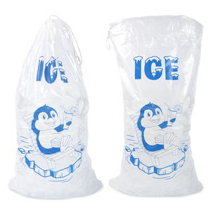 Bolsas de hielo de plástico de 8 libras y 10 libras a la venta para cubitos de hielo - Product Image 1