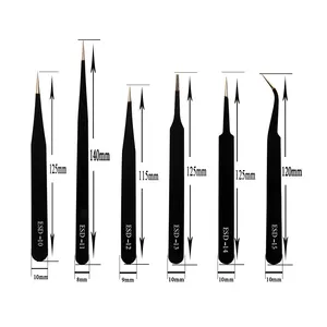 Chính xác nâng cấp chống tĩnh thép không gỉ cong của nhíp cho thiết bị điện tử phòng thí nghiệm làm việc đồ trang sức thủ công hàn - Product Image 1