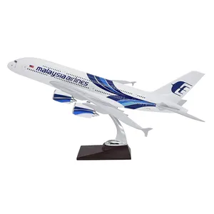 1:160 45cm Malaysia Airlines Airbus A380 Resin Passenger Airplane Model Civil Aircraft Mode Die Cast Plane Model OEM Customized